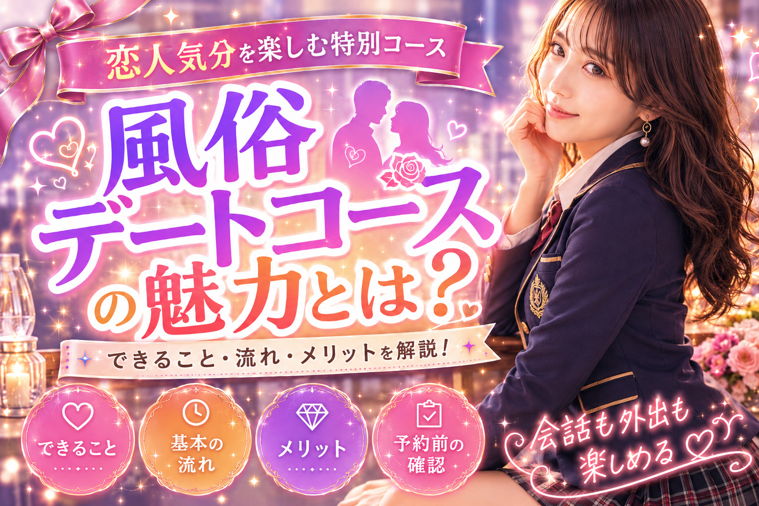 風俗のデートコースとは？できること・流れ・メリット・予約前の確認ポイント
