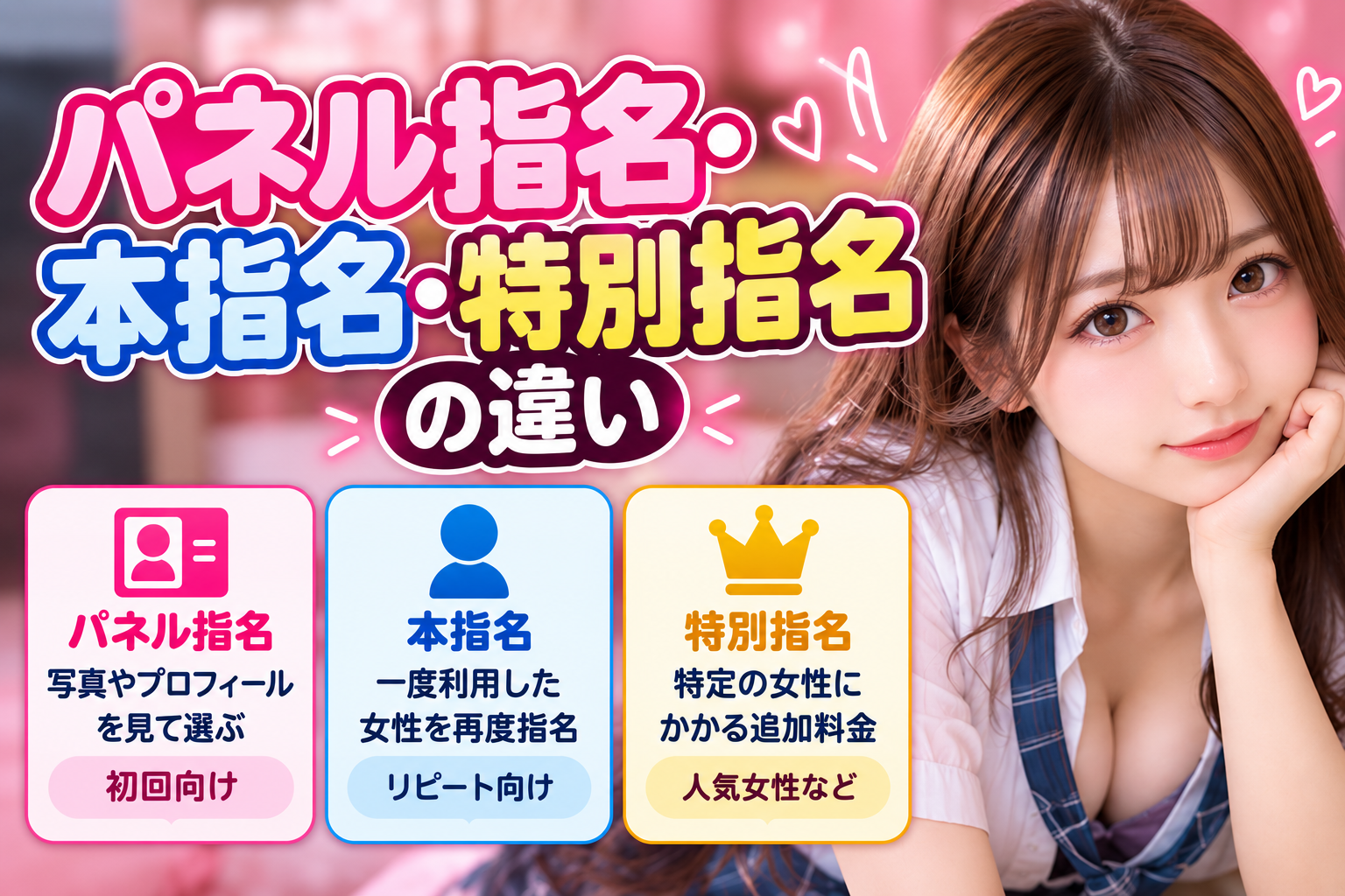 デリヘルの指名料とは?パネル指名・本指名・特別指名料の違い